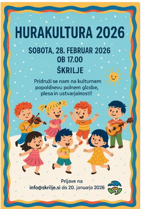 PRIJAVE NA SODELOVANJE NA HURAKULTURI 28. 2. 2026