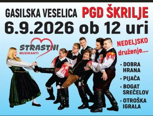 GASILSKA VESELICA V ŠKRILJAH v 2026